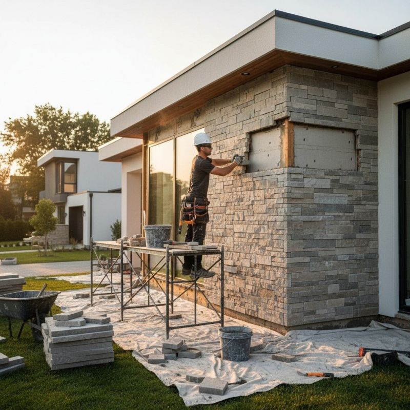 Stone Siding Installation